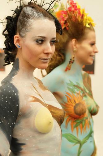 Czech Body Painting Art Public Nudity 2