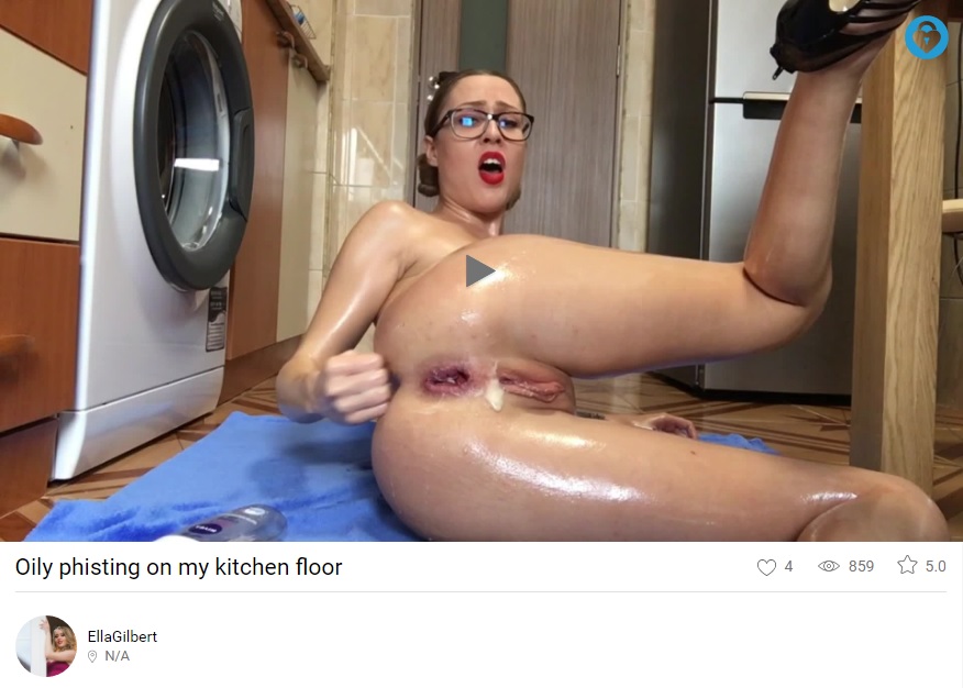 Ella Gilbert  - Oily Fisting On My Kitchen Floor  / Элла Гилберт - Фистинг С Олией На Полу Моей Кухни